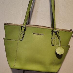 Michael Kors Lime Green Tote Bag
